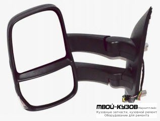 ЗЕРКАЛО ЛЕВАЯ СТОРОНА ЭЛЕКТР С ПОДОГРЕВОМ , УКАЗАТЕЛЬ ПОВОРОТА 2 РАЗЪЁМ. , 7 КОНТ , ДЛИНН КРОНШТЕЙН , (CONVEX) (КИТАЙ) для Iveco DAILY (2012-)