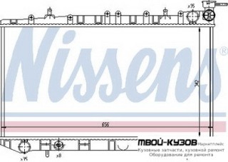 РАДИАТОР ОХЛАЖДЕНИЯ AT 1.8 (2 ряд) для Nissan PRIMERA P10 (09.1990 - 10.1996) КРОМЕ W10