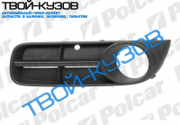 FABIA II (5J), 03.07-04.10 РЕШЕТКА В БАМПЕР ЛЕВАЯ С ОТВ ПОД ПТФ