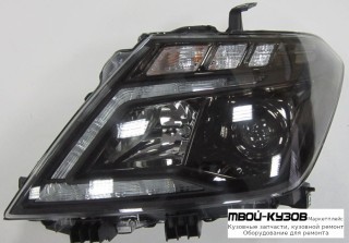 ФАРА ЛЕВАЯ + ПРАВАЯ (КОМПЛЕКТ) ТЮНИНГ (КСЕНОН) ЛИНЗОВАННАЯ С ДИОД (EAGLE EYES) ВНУТРИ ЧЁРНЫЙ для Nissan PATROL Y61 (08.2005-)