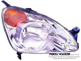 ФАРА ПРАВАЯ СТОРОНА С УКАЗАТЕЛЬ ПОВОРОТА (DEPO) ЖЕЛТ для Honda CRV (2002-2005)