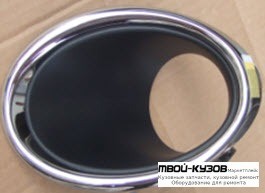 РЕШЕТКА БАМПЕРА ПЕРЕДНИЙ ЛЕВАЯ СТОРОНА ОТВ С П/ПРОТИВОТУМ ХРОМ (КИТАЙ) для Nissan QASHQAI (2014-)