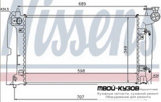 РАДИАТОР ОХЛАЖДЕНИЯ AT 1.4 1.6 для Toyota COROLLA DE120 / ZE120 (2002-) СЕДАН / УНИВЕРСАЛ, Toyota COROLLA DE120 / ZE120 (2002-) ХЭТЧБЭК