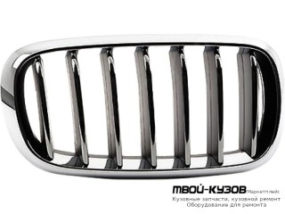 РЕШЕТКА РАДИАТОРА ПРАВАЯ СТОРОНА ХРОМ ЧЁРНЫЙ (ТАЙВАНЬ) для BMW F15 X5 (2013-)