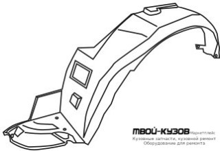 ПОДКРЫЛОК ПЕРЕДНИЙ КРЫЛА ЛЕВАЯ СТОРОНА (4 ДВ) (5 ДВ) (ТАЙВАНЬ) для Hyundai ACCENT (1997-1999)