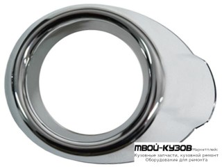 РЕШЕТКА БАМПЕРА ПЕРЕДНИЙ ЛЕВАЯ СТОРОНА С ОТВЕРСТИЯМИ ПОД ПРОТИВОТУМАННЫЕ ФАРЫ ХРОМ (КИТАЙ) для Ford FOCUS (2011-2014)