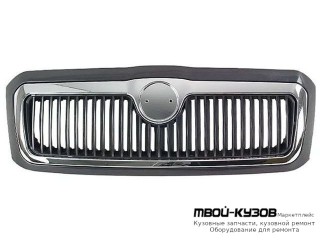 РЕШЕТКА РАДИАТОРА В СБОРЕ ХРОМ-ЧЁРНЫЙ (ТАЙВАНЬ) для Skoda OCTAVIA (04.1997 - 07.2000 08.2000-)