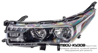 ФАРА ЛЕВАЯ СТОРОНА ПОД КОРРЕКТОР , С ДИОД ВНУТРИ ЧЁРНЫЙ (DEPO) для Toyota COROLLA E180 (2013-)