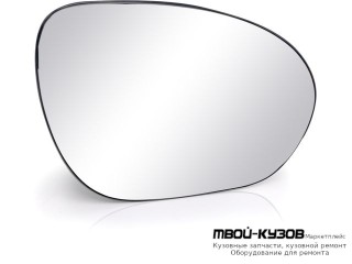 СТЕКЛО ЗЕРКАЛА ПРАВАЯ СТОРОНА С ПОДОГРЕВОМ (CONVEX) (ТАЙВАНЬ) для Nissan JUKE (2011-)