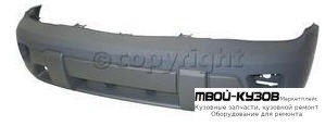 БАМПЕР ПЕРЕДНИЙ С ОТВЕРСТИЯМИ ПОД ПРОТИВОТУМАННЫЕ ФАРЫ ГРУНТ (ТАЙВАНЬ) для Chevrolet TRAILBLAZER (2002-2009)