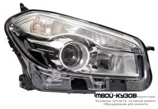 ФАРА ПРАВАЯ СТОРОНА ЛИНЗОВАННАЯ ПОД КОРРЕКТОР (КСЕНОН) (DEPO) для Nissan QASHQAI (2007-)