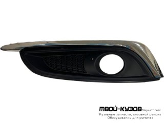 РЕШЕТКА БАМПЕРА ПЕРЕДНИЙ ПРАВАЯ СТОРОНА С ОТВЕРСТИЯМИ ПОД ПРОТИВОТУМАННЫЕ ФАРЫ , ХРОМ МОЛДИНГ (КИТАЙ) для Opel INSIGNIA (2008-)