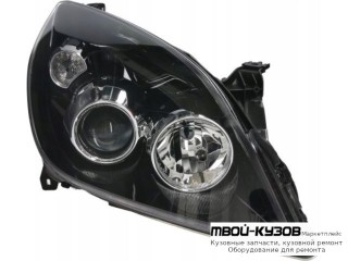 ФАРА ПРАВАЯ СТОРОНА ПОД КОРРЕКТОР ЛИНЗОВАННАЯ ВНУТРИ (DEPO) ЧЁРНЫЙ для Opel VECTRA С (04.2002-) SIGNUM (2003-)