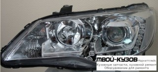 ФАРА ЛЕВАЯ + ПРАВАЯ (КОМПЛЕКТ) (СЕДАН) ТЮНИНГ ЛИНЗОВАННАЯ (DEVIL EYES) С ДИОД +/- ПОД КОРРЕКТОР (EAGLE EYES) ВНУТРИ ХРОМ для Honda CIVIC (2006-2011) СЕДАН