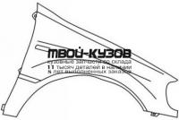 MD16300-270-R - КРЫЛО ПЕРЕДНЕЕ ПРАВОЕ (ТАЙВАНЬ) Mercedes W163 (2000-)