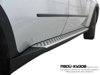 ПОРОГ-ПОДНОЖКА ЛЕВАЯ + ПРАВАЯ (КОМПЛЕКТ) OEM STYLE АЛЮМИН для BMW E70 X5 (2007-)