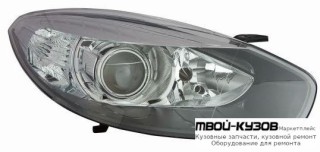ФАРА ЛЕВАЯ СТОРОНА ЛИНЗОВАННАЯ С КОРРЕКТОР , ВНУТРИ ЧЁРНЫЙ (DEPO) для Renault FLUENCE (2010-)