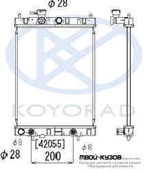 РАДИАТОР ОХЛАЖДЕНИЯ вариатор (CVT) (KOYO) для Nissan CUBE (1998-)