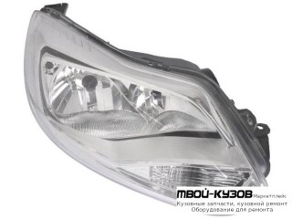 ФАРА ПРАВАЯ СТОРОНА С КОРРЕКТОР ВНУТРИ (DEPO) ХРОМ для Ford FOCUS (2011-2014)