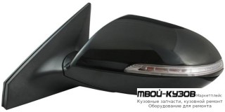 ЗЕРКАЛО ЛЕВАЯ СТОРОНА ЭЛЕКТР С ПОДОГРЕВОМ УКАЗАТЕЛЬ ПОВОРОТА (POLYWAY) (CONVEX) (ТАЙВАНЬ) для KIA SPORTAGE (2010-2016)