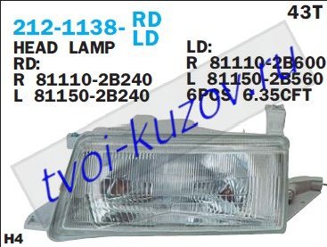 corona {at181 прав руль} фара левая lhd 212-1138L-LD
