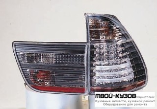 ФОНАРЬ ЗАДНИЙ ВНЕШНИЙ+ВНУТР ЛЕВАЯ + ПРАВАЯ (КОМПЛЕКТ) ТЮНИНГ ПРОЗРАЧНЫЙ С ДИОД (SONAR) ВНУТРИ ЧЁРНЫЙ-ХРОМ для BMW E53 X5 (1999-2004.2004 - 2006)