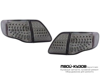 ФОНАРЬ ЗАДНИЙ ВНЕШНИЙ+ВНУТР ЛЕВАЯ + ПРАВАЯ (КОМПЛЕКТ) ТЮНИНГ С ДИОД (EAGLE EYES) ТОНИР ВНУТРИ ХРОМ для Toyota COROLLA E150 (2006-) СЕДАН