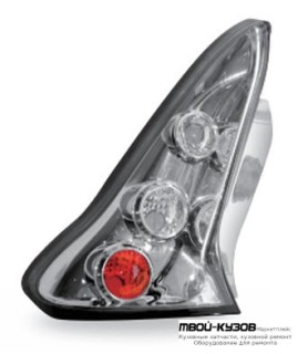 ФОНАРЬ ЗАДНИЙ ВНЕШНИЙ ЛЕВАЯ + ПРАВАЯ (КОМПЛЕКТ) ТЮНИНГ (3 дв) (JUNYAN) ВНУТРИ ХРОМ для Citroen C4 (11.2004-) PICASSO (2006-)