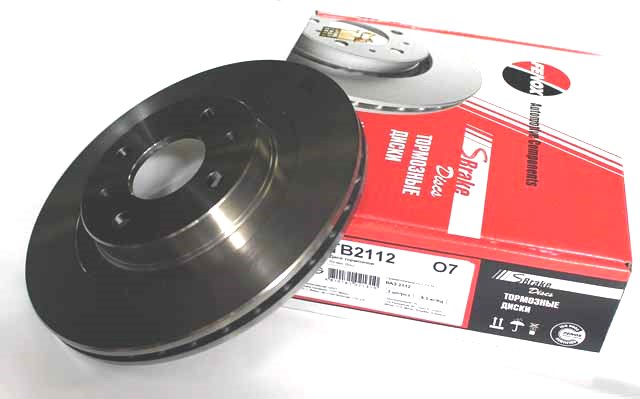 Диск тормозной ВАЗ-2112 R14 вент. (Fenox) (2 шт.) в уп.