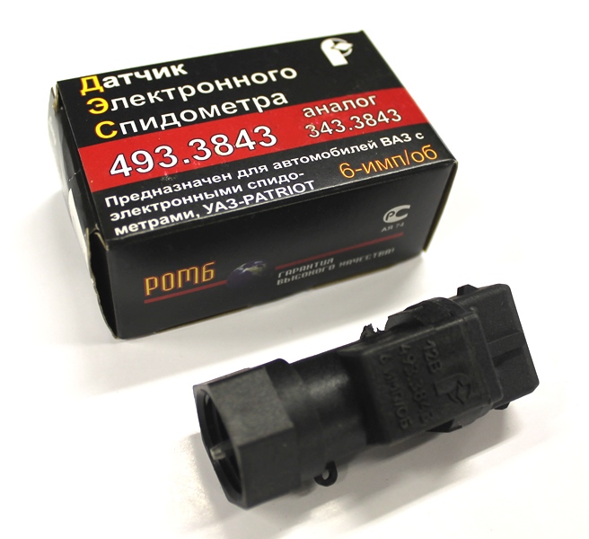 Датчик скорости 493.3843 6-имп.пл/разъем б/п (Ромб)