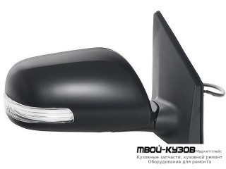 ЗЕРКАЛО ПРАВАЯ СТОРОНА ЭЛЕКТР АВТОСКЛАДЫВ , С УКАЗАТЕЛЬ ПОВОРОТА БЕЗ ПОДОГРЕВОМ (CONVEX) ГРУНТ (ТАЙВАНЬ) для Toyota COROLLA E150 (2006-) СЕДАН