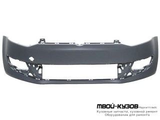 БАМПЕР ПЕРЕДНИЙ БЕЗ ОТВ П/ОМЫВАТЕЛЬ ФАР (ХЭТЧБЭК) (ТАЙВАНЬ) для Volkswagen POLO (09.2010 - 2020)