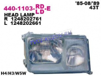 ФАРА правая 84-93  - для MERCEDES W124 E124