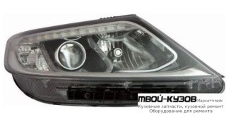 ФАРА ПРАВАЯ СТОРОНА ЛИНЗОВАННАЯ , ДИОД , ВНУТРИ ЧЁРНЫЙ (DEPO) для KIA SORENTO (2013-)