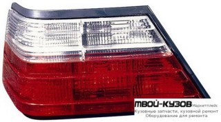 ФОНАРЬ ЗАДНИЙ ВНЕШНИЙ ЛЕВАЯ СТОРОНА ТЮНИНГ ПРОЗРАЧНЫЙ ХРУСТАЛ КРАСНЫЙ-БЕЛ для Mercedes W124 (01.1985 - 08.1989) (09.1989 - 06.1993) E124 (07.1993 - 06.1995)