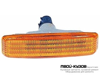 ПОВТОРИТЕЛЬ ПОВОРОТА В КРЫЛО ЛЕВАЯ = ПРАВАЯ (DEPO) ЖЕЛТ для BMW E39 (11.1995 - 2003)