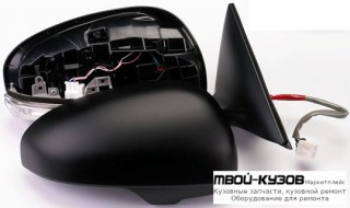 ЗЕРКАЛО ПРАВАЯ СТОРОНА ЭЛЕКТР С ПОДОГРЕВОМ С УКАЗАТЕЛЬ ПОВОРОТА , АВТОСКЛАДЫВ (CONVEX) ГРУНТ (ТАЙВАНЬ) для Toyota CAMRY V40 (01.2006-)