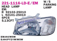 ФАРА правая под корректор с габарит  - для HYUNDAI ACCENT