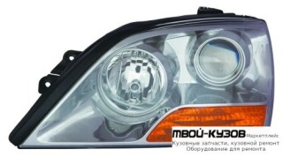 ФАРА ЛЕВАЯ СТОРОНА ЛИНЗОВАННАЯ +/- КОРРЕКТОР (DEPO) для KIA SORENTO (05.2002 - 2008)