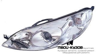 ФАРА ЛЕВАЯ СТОРОНА С КОРРЕКТОР (DEPO) для Peugeot 407 (2004-)
