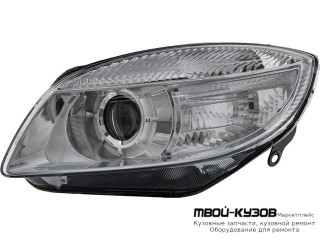ФАРА ЛЕВАЯ СТОРОНА ЛИНЗОВАННАЯ С КОРРЕКТОР (DEPO) для Skoda FABIA / ROOMSTER (2007-2009)