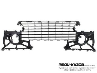 РЕШЕТКА БАМПЕРА ПЕРЕДНИЙ С ОТВЕРСТИЯМИ ПОД ПРОТИВОТУМАННЫЕ ФАРЫ (КИТАЙ) для Peugeot 307 (2005-)