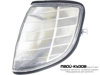 УКАЗ.ПОВОРОТА УГЛОВОЙ ЛЕВАЯ СТОРОНА (DEPO) БЕЛЫЙ для Mercedes W140 SEDAN (05.1993 - 10.1998)