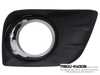 РЕШЕТКА БАМПЕРА ПЕРЕДНИЙ ПРАВАЯ СТОРОНА С ОТВЕРСТИЯМИ ПОД ПРОТИВОТУМАННЫЕ ФАРЫ ХРОМ (КИТАЙ) для Toyota LANDCRUISER PRADO 150 (2009-2017)