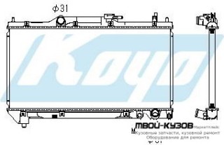 РАДИАТОР ОХЛАЖДЕНИЯ MT 2 для Toyota AVENSIS (10.1997 - 06.2000) (07.2000 - 2003)