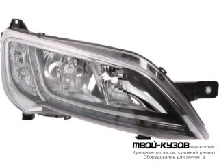 ФАРА ПРАВАЯ СТОРОНА С КОРРЕКТОР , ДИОД , ВНУТРИ (DEPO) ХРОМ для Peugeot BOXER (2014-) / FIAT DUCATO (2014-), Fiat DUCATO (2014-)