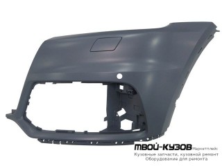 БАМПЕР ПЕРЕДНИЙ ЛЕВАЯ СТОРОНА С ОТВ ПОД ДАТЧИКИ , П/ОМЫВАТЕЛЬ ФАР , ГРУНТ (ТАЙВАНЬ) для Audi Q5 (2017-)