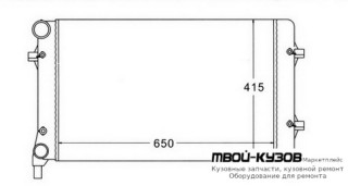 РАДИАТОР ОХЛАЖДЕНИЯ (см.каталог) для Skoda OCTAVIA (2004-2008), Volkswagen GOLF V (10.2003-), Volkswagen PASSAT B6 (06.2005-), Audi A3 (09.2003 - 09.2005-)
