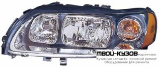 ФАРА ЛЕВАЯ СТОРОНА +/- КОРРЕКТОР ВНУТРИ (DEPO) СЕРЫЙ для Volvo S70 / V70 / C70 / XC70 (1997-)