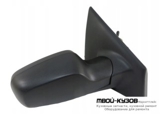 ЗЕРКАЛО ПРАВАЯ СТОРОНА МЕХАН С ТРОСИК , ТЕМПЕР ДАТЧИК (CONVEX) ГРУНТ (ТАЙВАНЬ) для Renault CLIO (2006-)